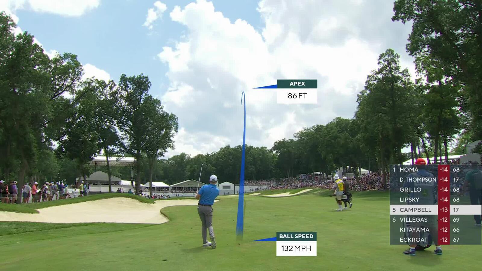 Brian Campbell finishes day with 36-foot birdie putt at John Deere