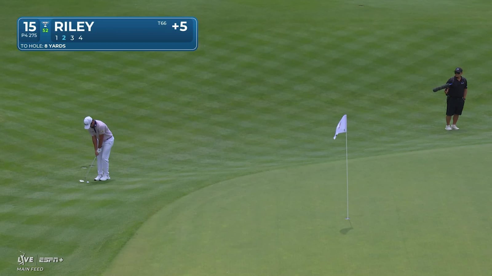 Davis Riley makes birdie on No. 15 at Travelers