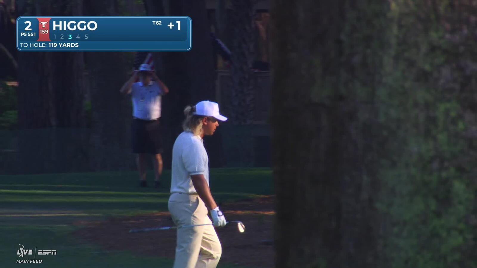 Garrick Higgo gets up-and-down from 117 yards for birdie on No. 2 at RBC Heritage