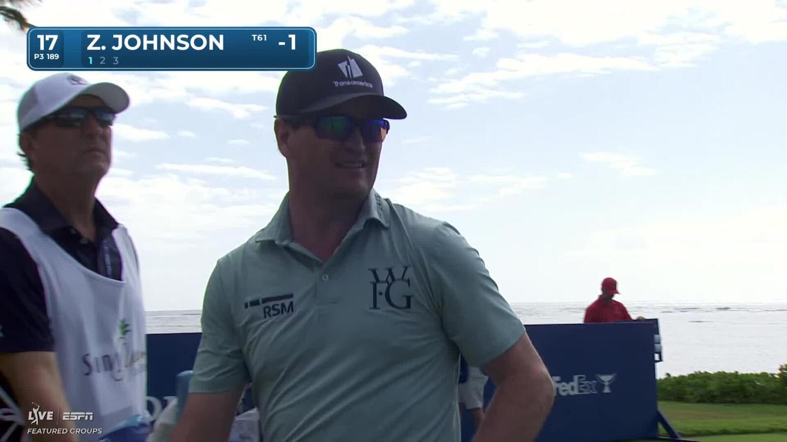 Zach Johnson hits 191-yard tee shot to 8 feet, sets up birdie on No. 17 at Sony Open