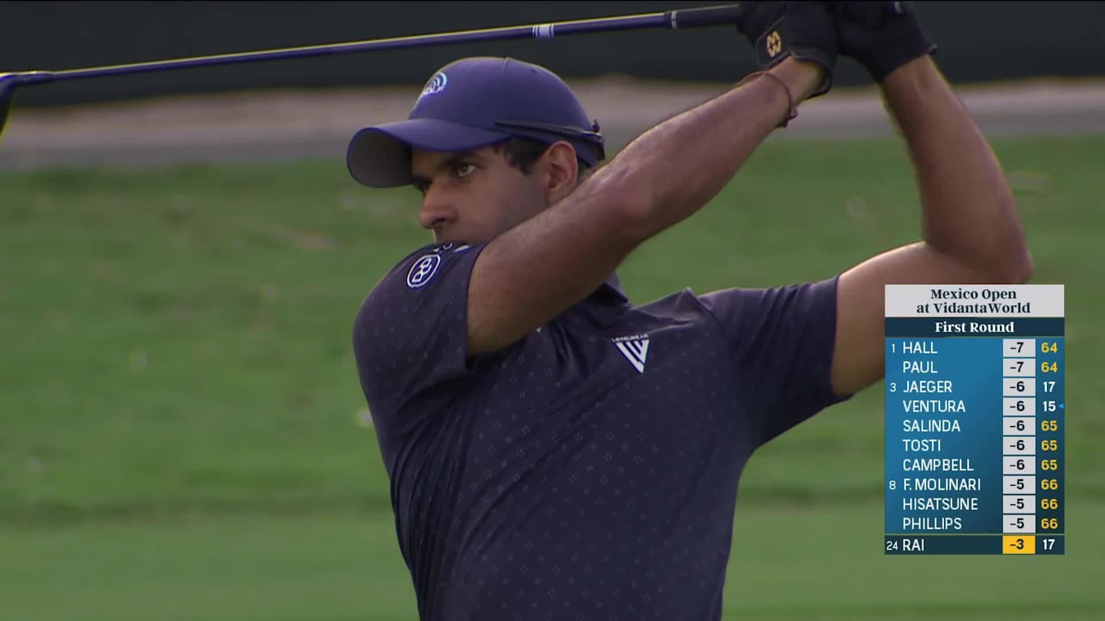 Aaron Rai reaches hole-high in two and closes with birdie at Mexico Open