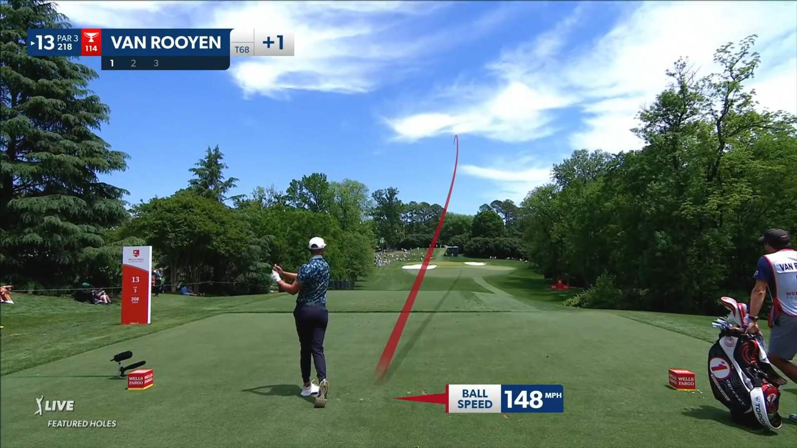 Erik Van Rooyen sticks tee shot tight to set up birdie at Wells Fargo