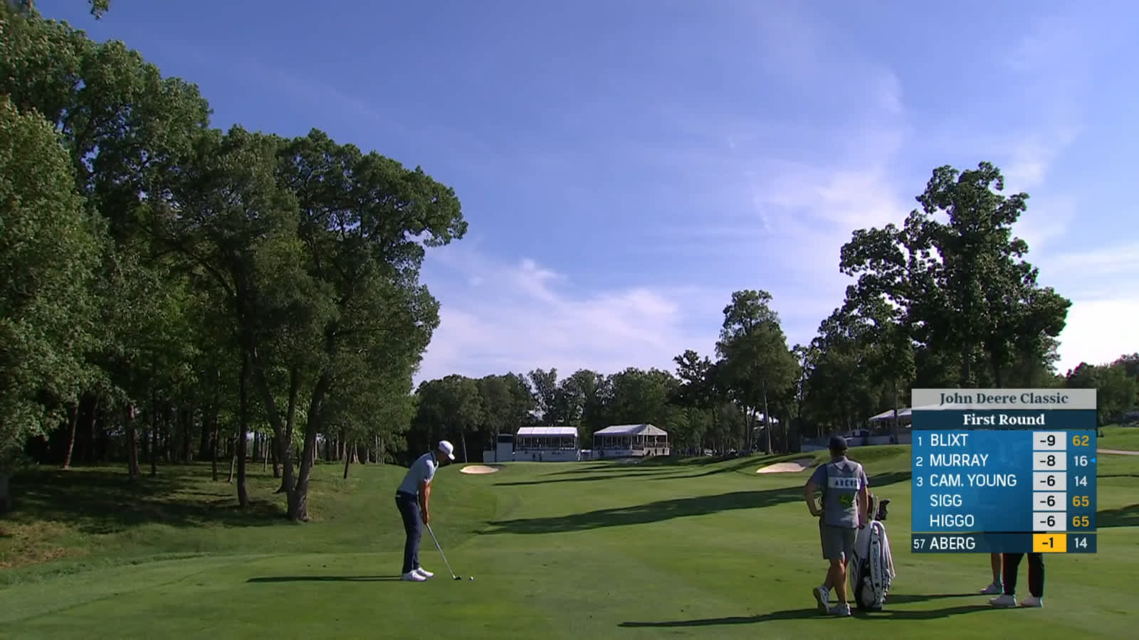 Ludvig Aberg dials in approach to set up birdie at John Deere