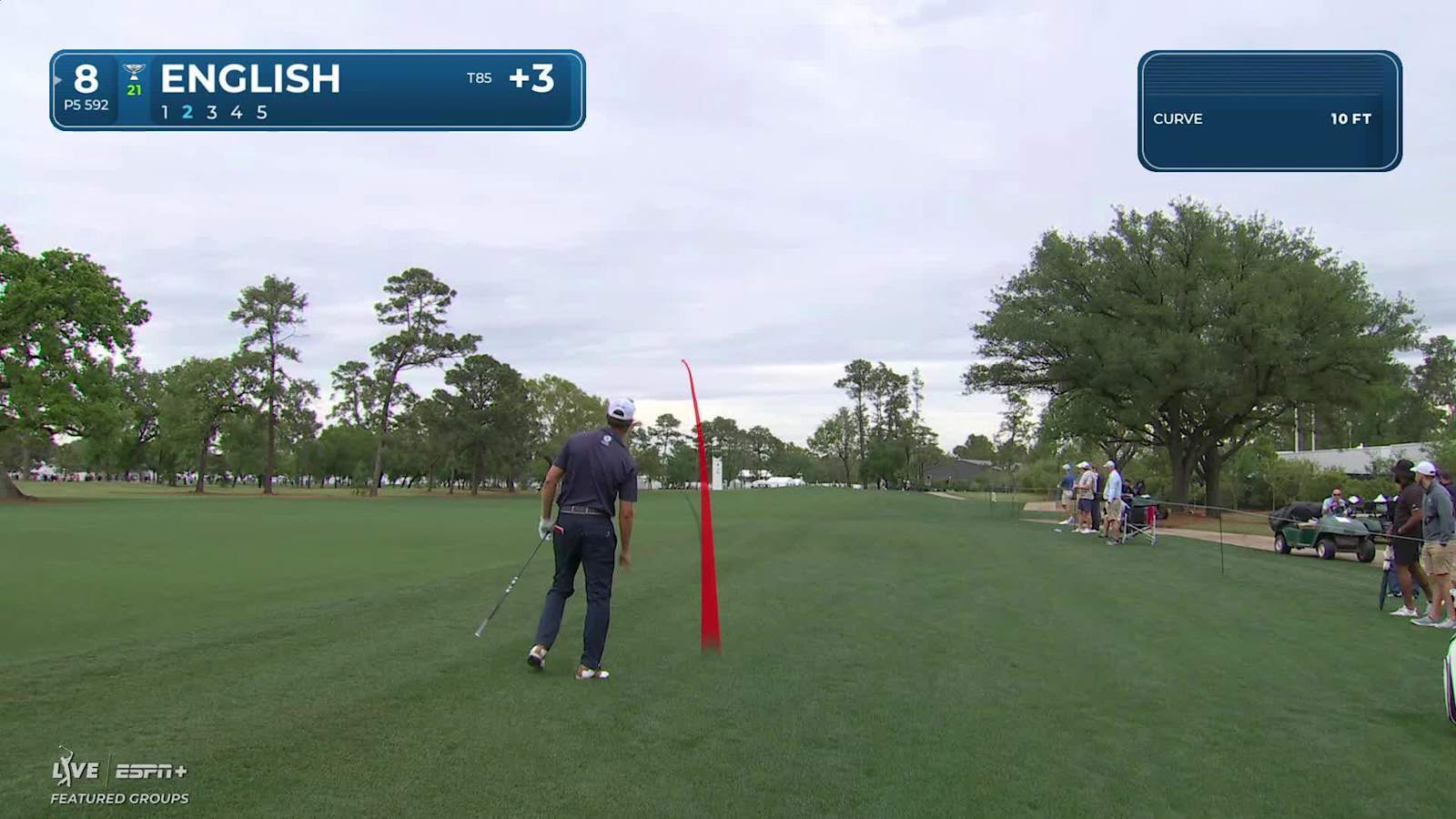 Harris English sinks a 22-foot birdie putt at Houston Open