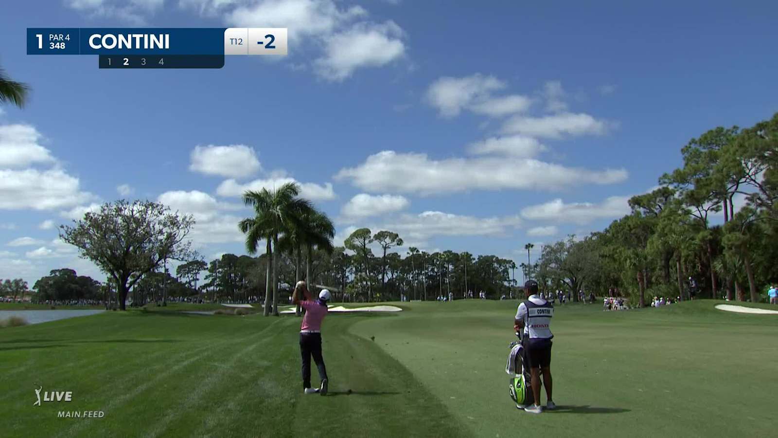 Martin Contini sticks approach to set up birdie at Honda