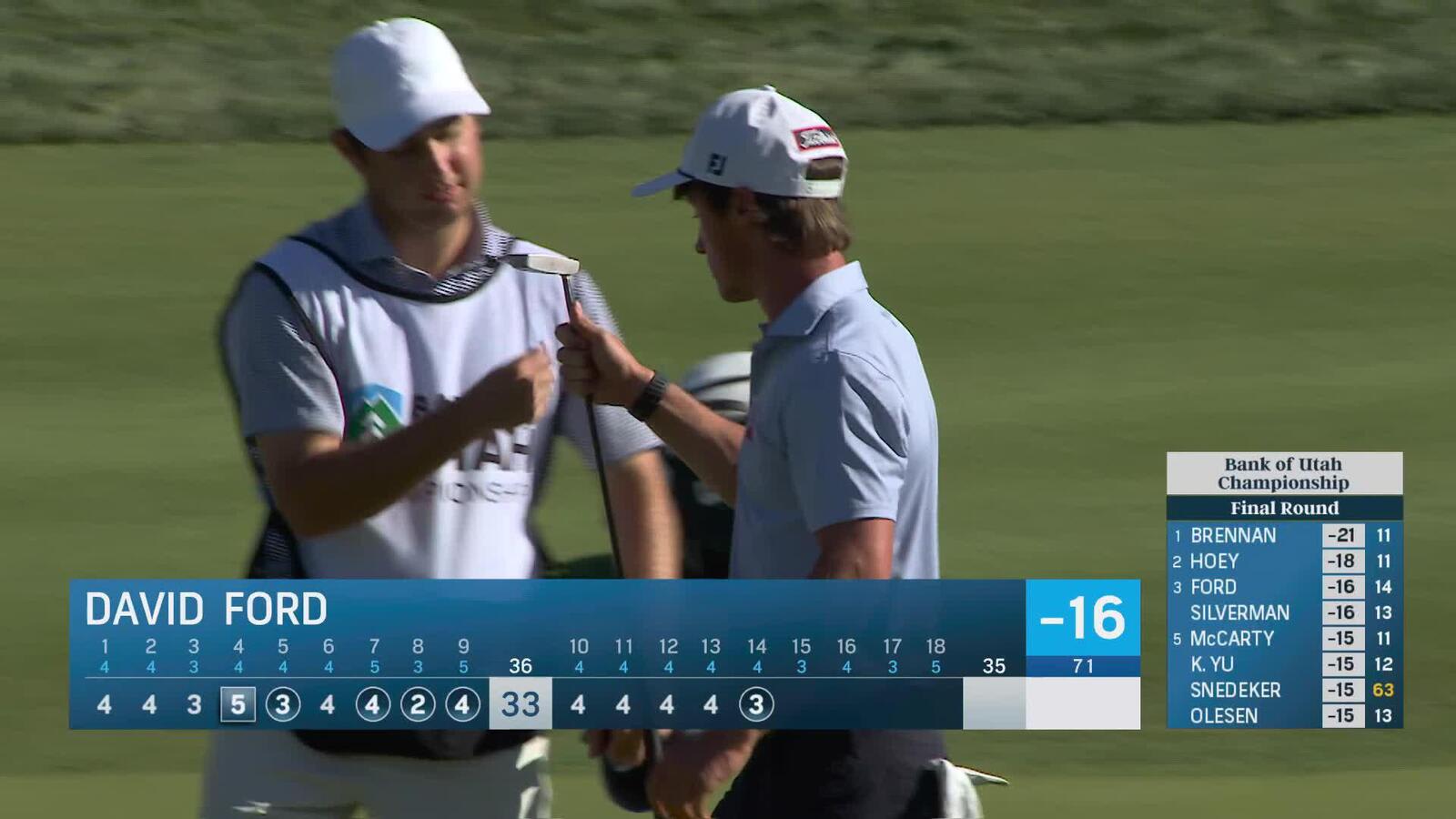 David Ford sinks 12-foot birdie putt on No. 14 at Bank of Utah