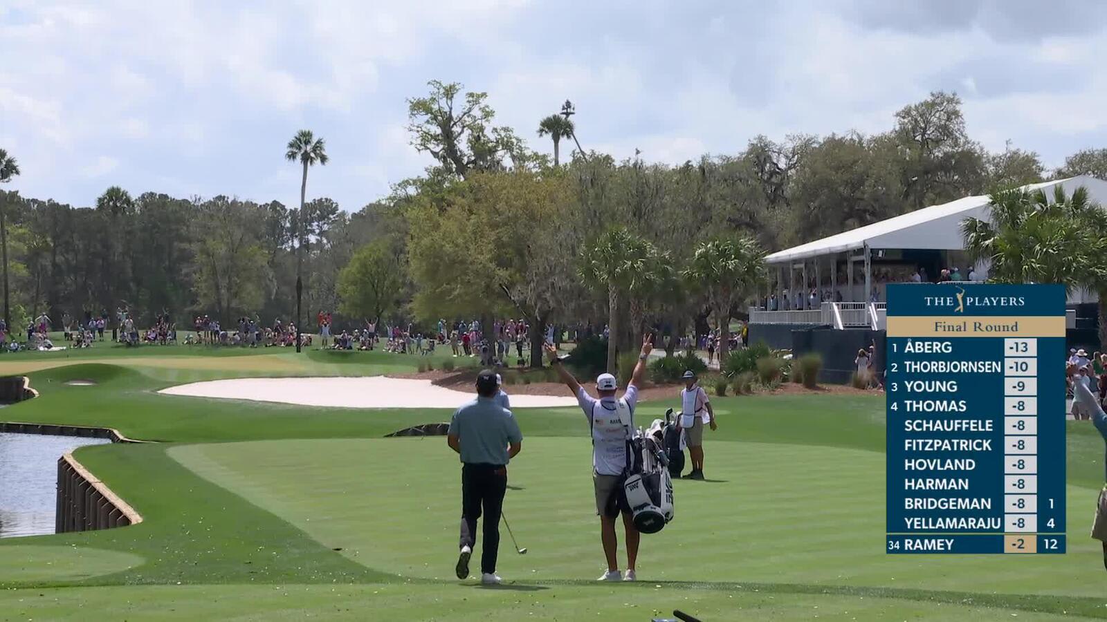 Chad Ramey plays slope to makes 169-yard ace on No. 13 at THE PLAYERS
