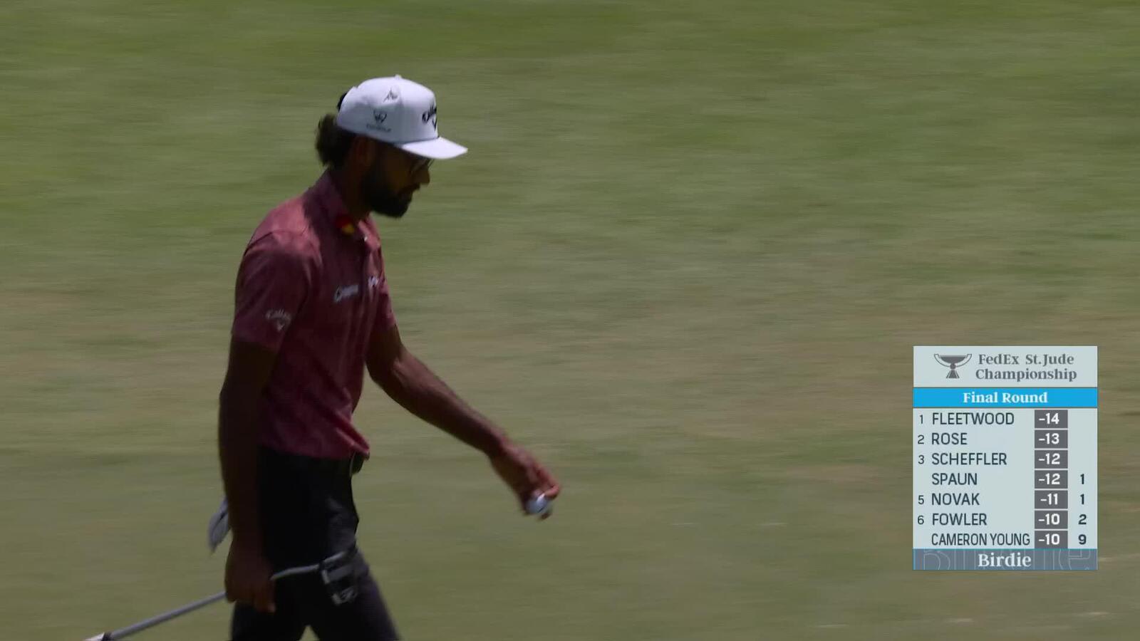 Akshay Bhatia makes birdie on No. 3 at FedEx St. Jude