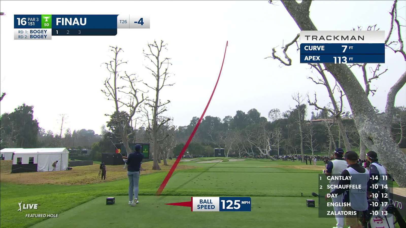 Tony Finau draws tee shot that sets up birdie at Genesis