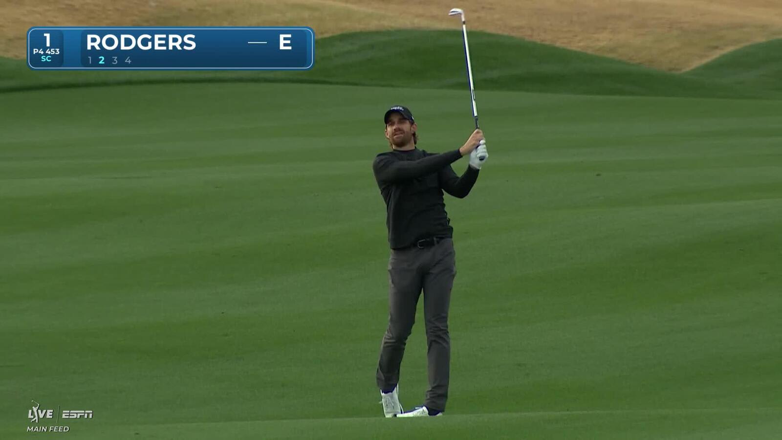 Patrick Rodgers hits 135-yard approach to 2 feet, sets up birdie on No. 1 at The American Express