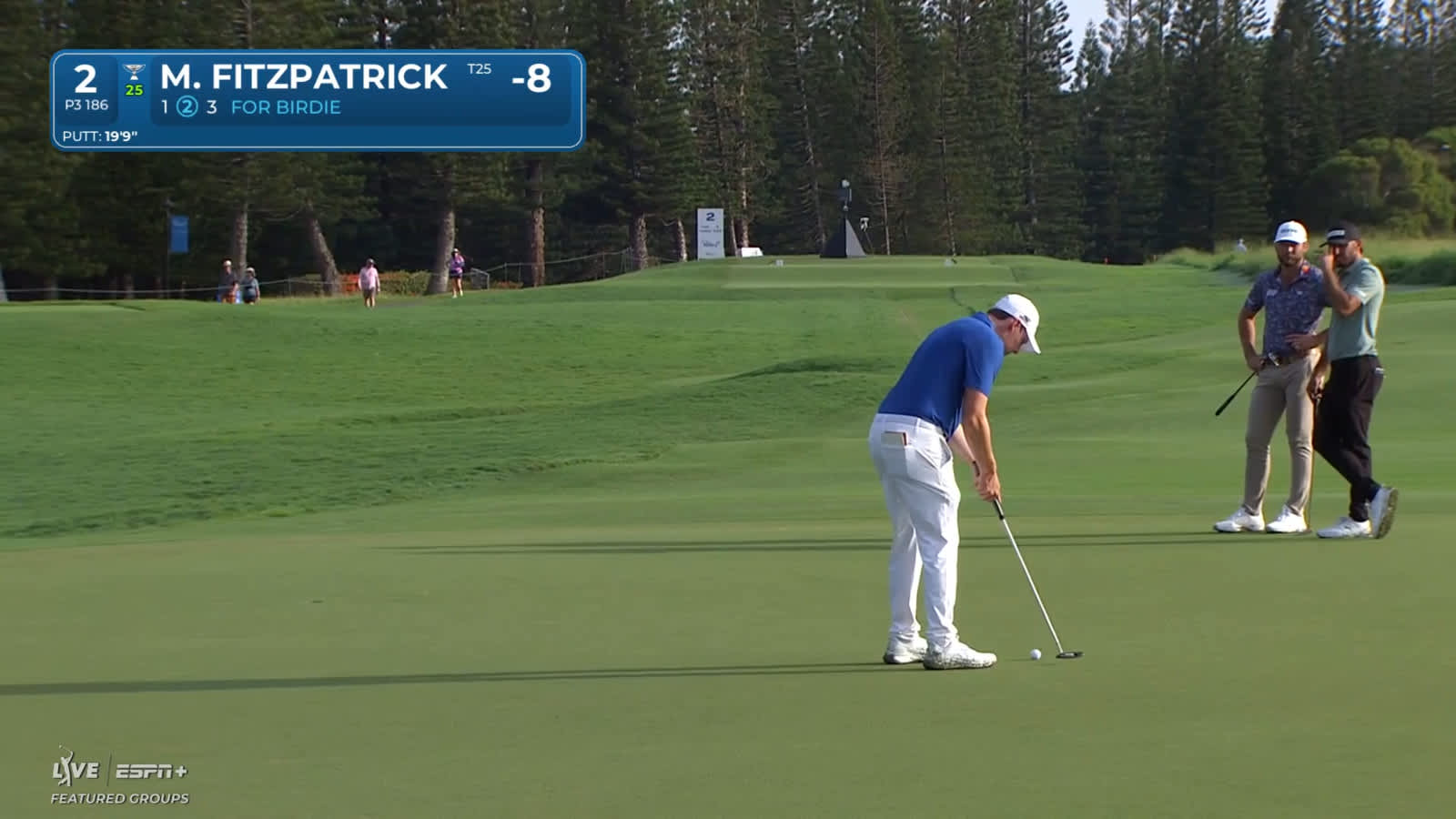 Matt Fitzpatrick knocks in birdie putt at The Sentry