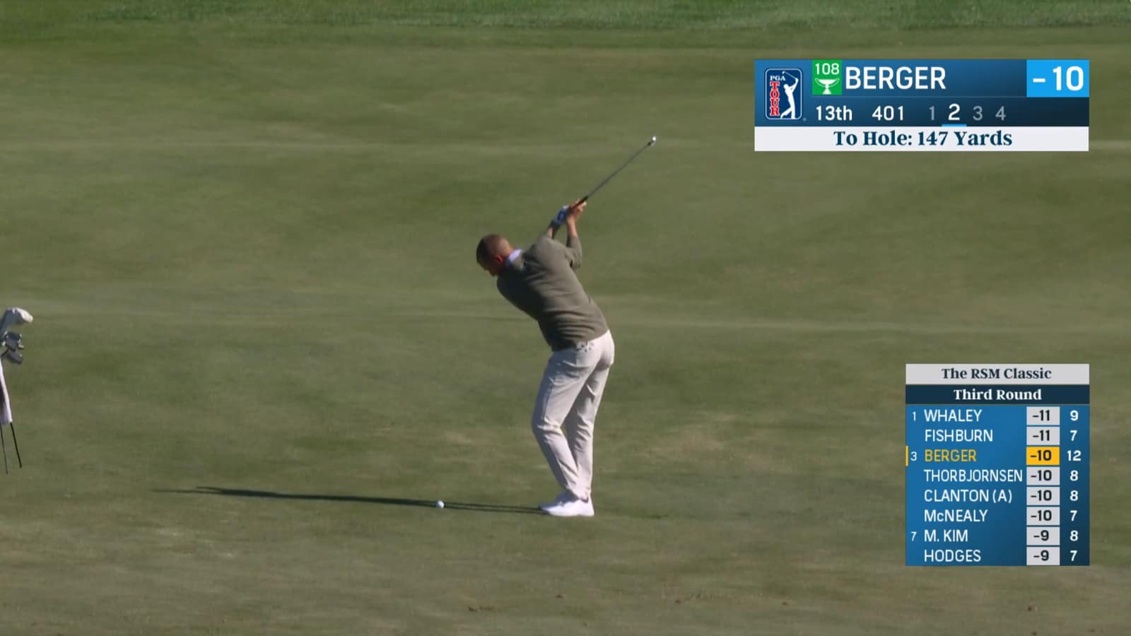 Daniel Berger dials in approach to yield birdie at The RSM Classic