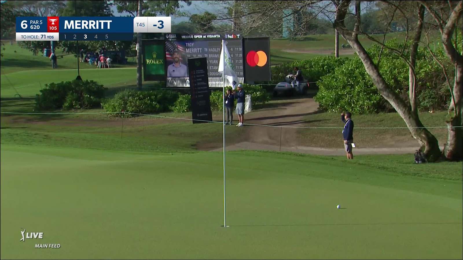 Troy Merritt makes birdie on No. 6 at Mexico Open