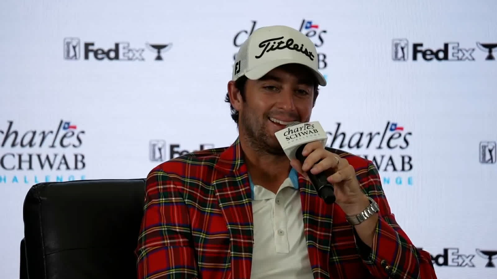 Davis Riley’s news conference after winning Charles Schwab