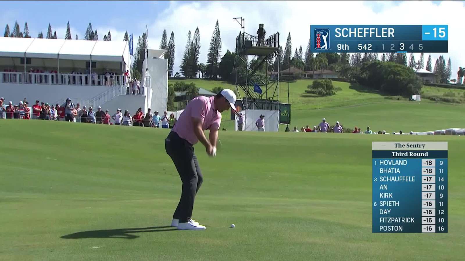 Scottie Scheffler's pitch sets up birdie at Sentry