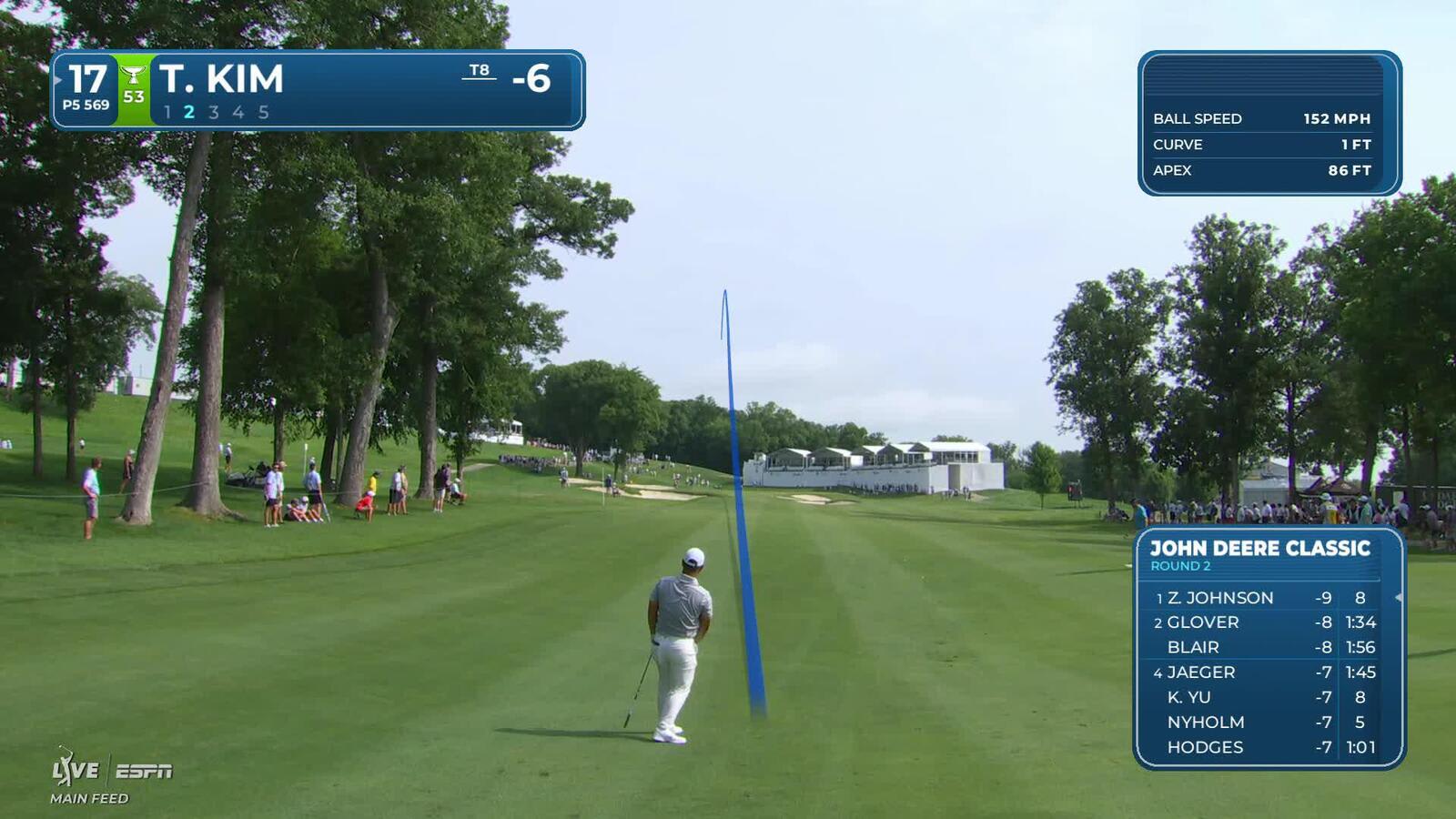 Tom Kim reaches par-5 No. 17 in two, makes birdie at John Deere