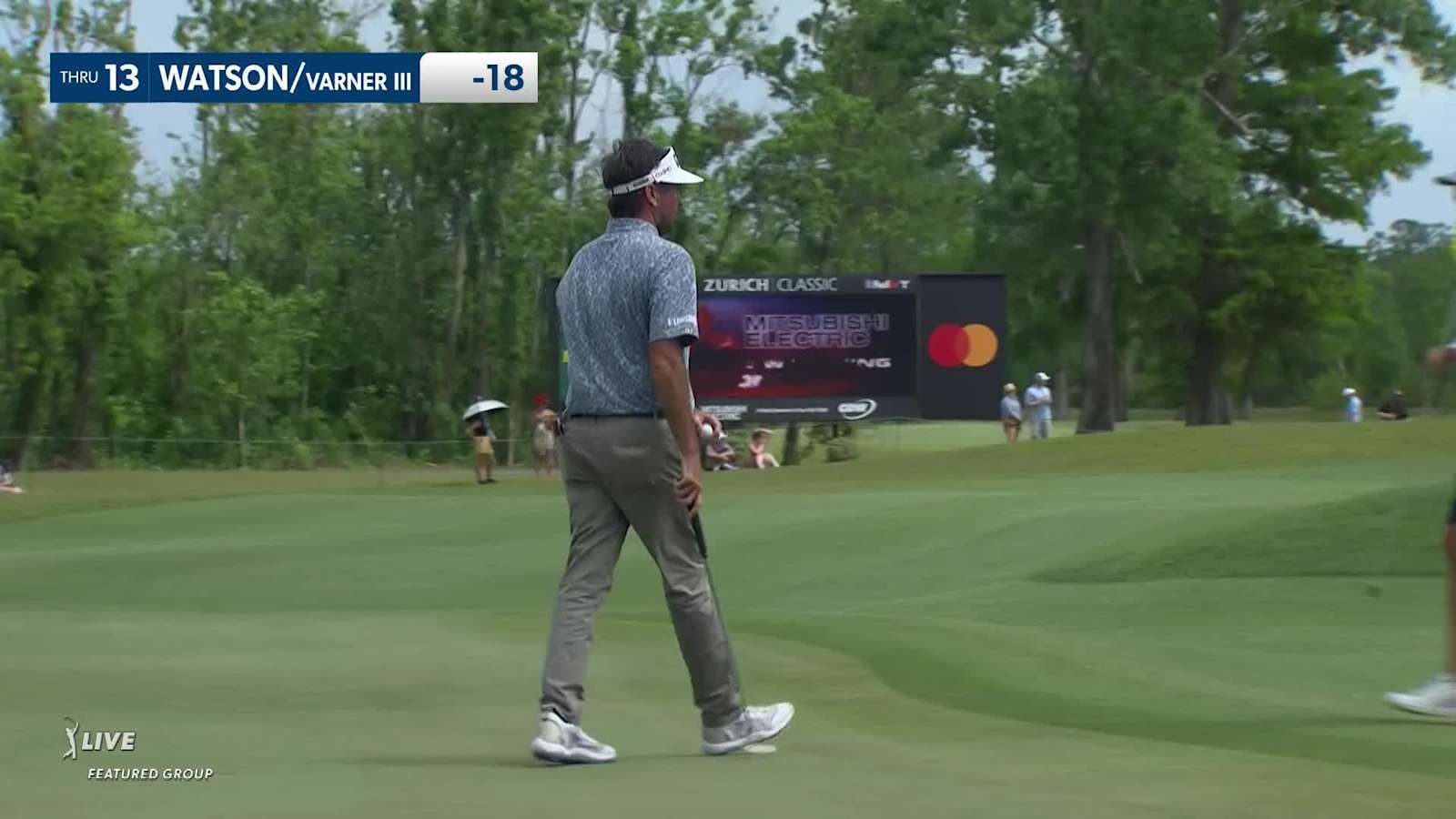 Bubba Watson makes birdie on No. 13 at Zurich Classic