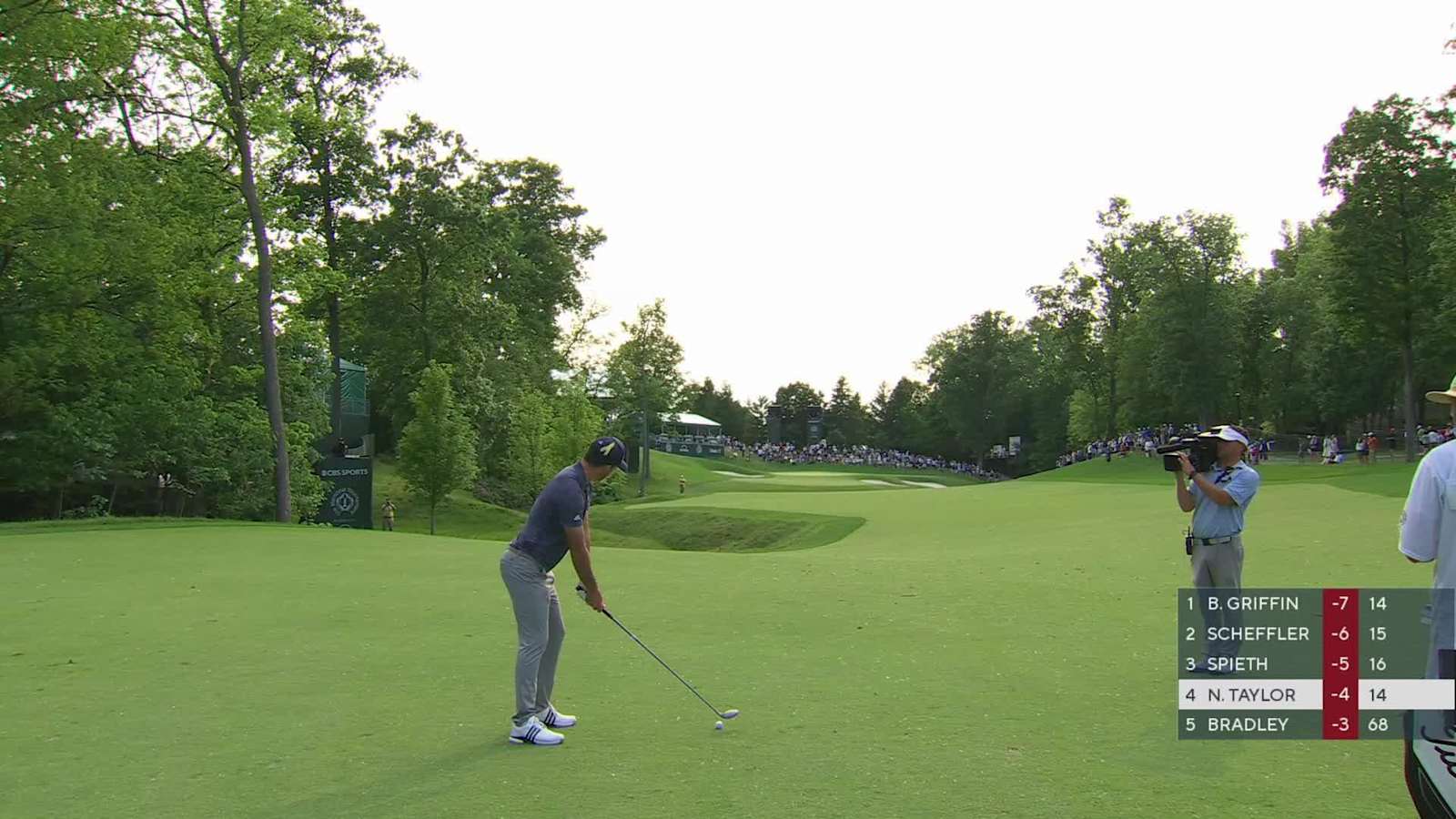 Nick Taylor's excellent pitch from the rough sets up birdie at the Memorial