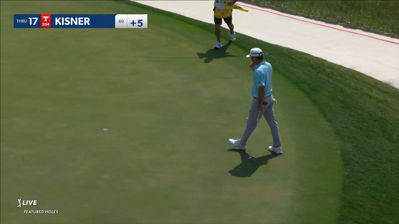 Kevin Kisner holes birdie at RBC Heritage