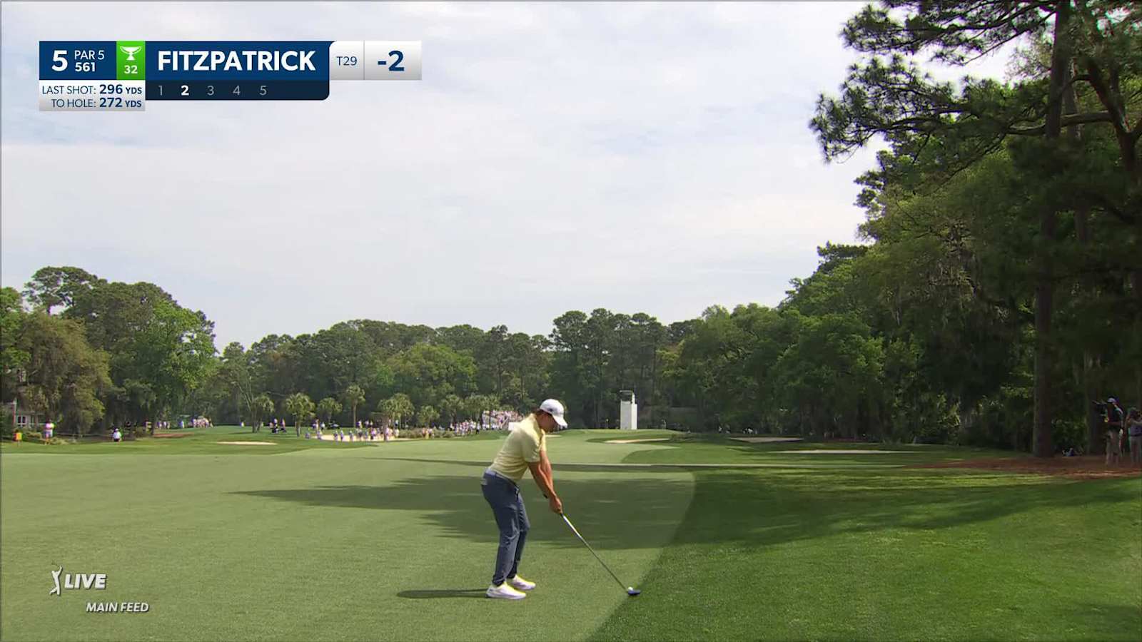 Matt Fitzpatrick reaches in two to set up birdie at RBC Heritage