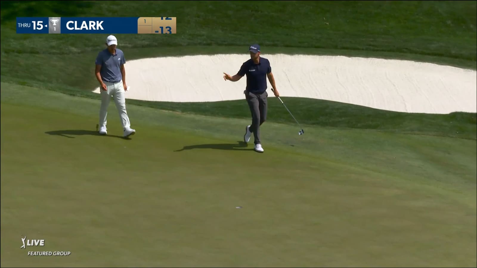 Wyndham Clark holes 18-footer for birdie at THE PLAYERS