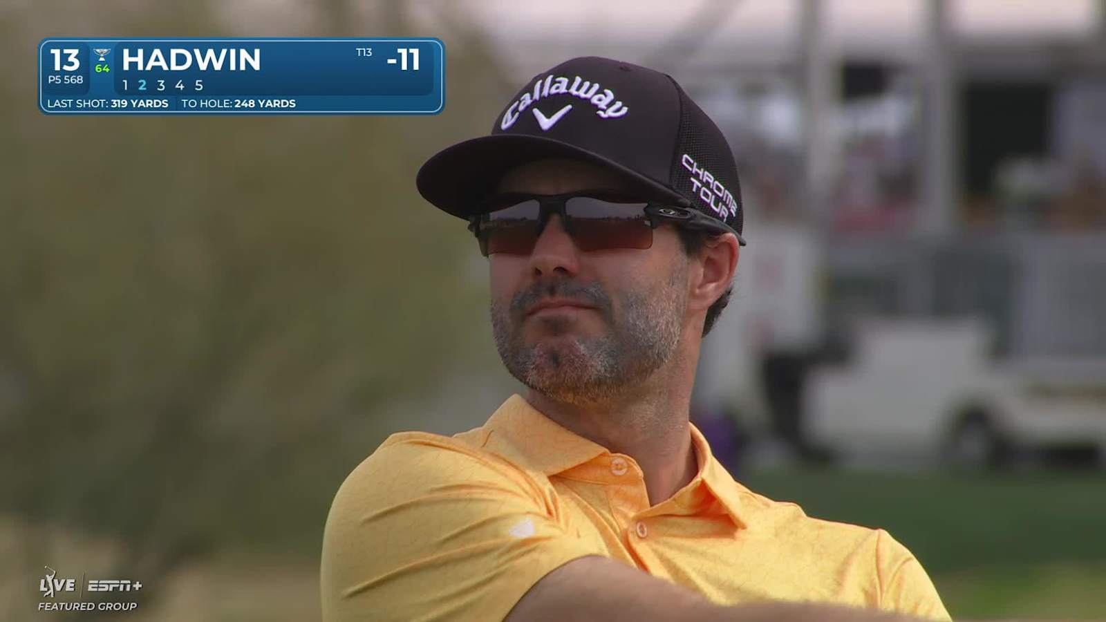 Adam Hadwin makes birdie on No. 13 at WM Phoenix Open