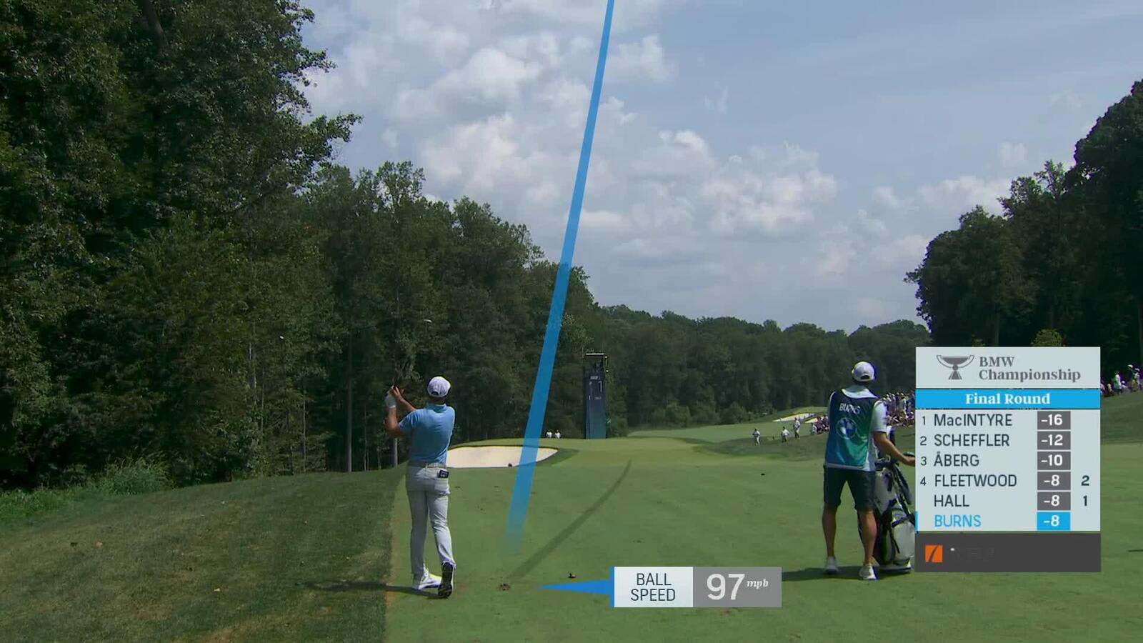 Sam Burns makes birdie on No. 1 at BMW Championship