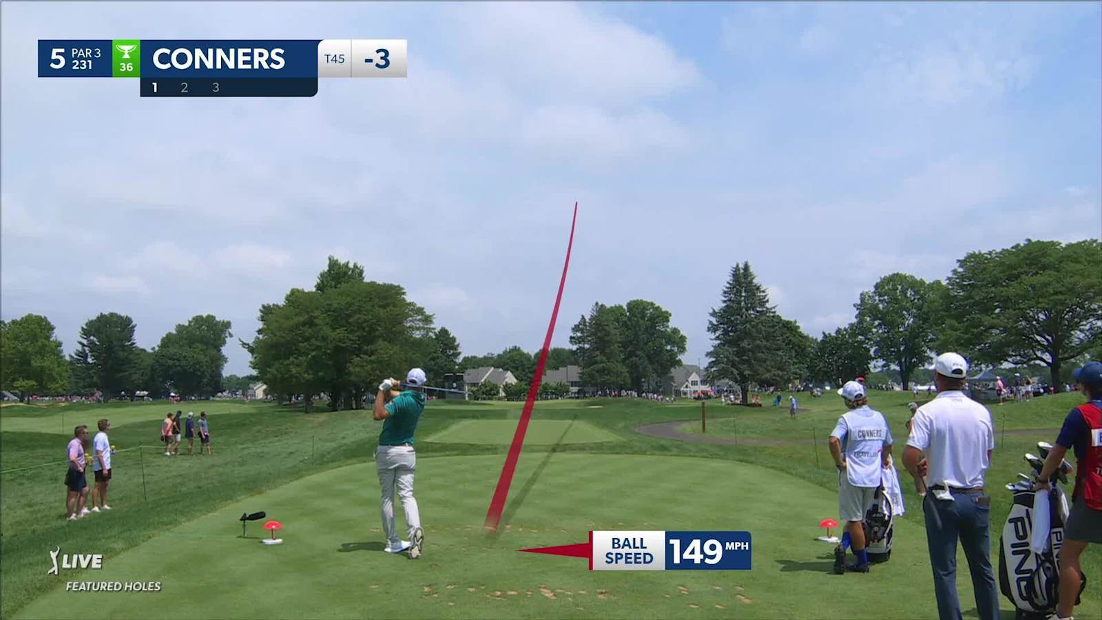 Corey Conners uses nice tee shot to set up birdie at Travelers