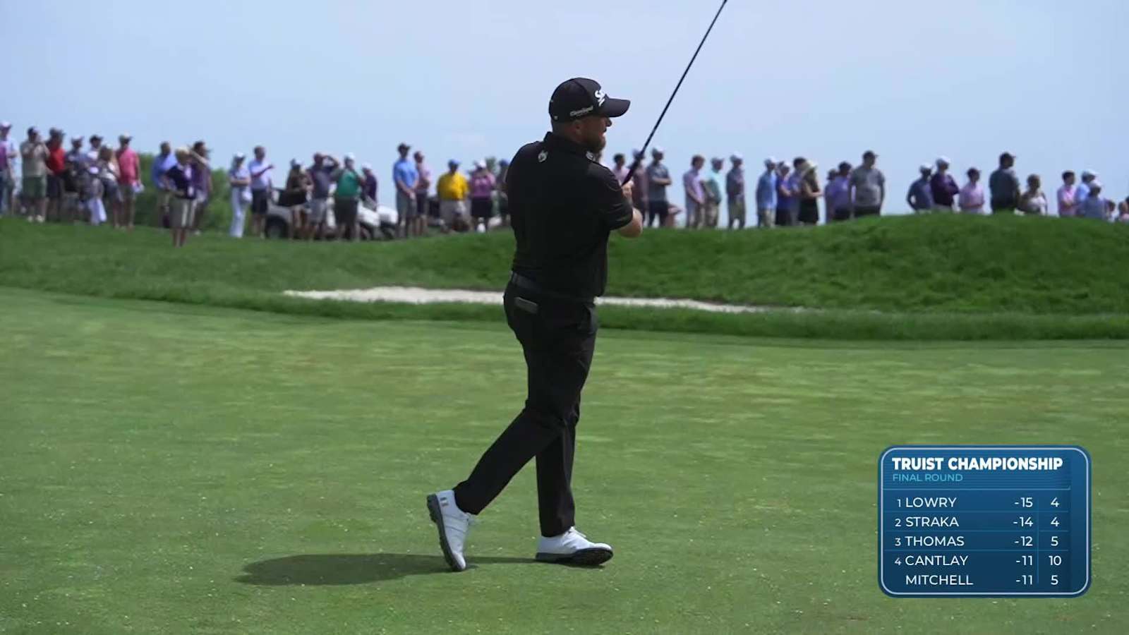 Shane Lowry taps in for birdie after delicate chip at Truist Championship