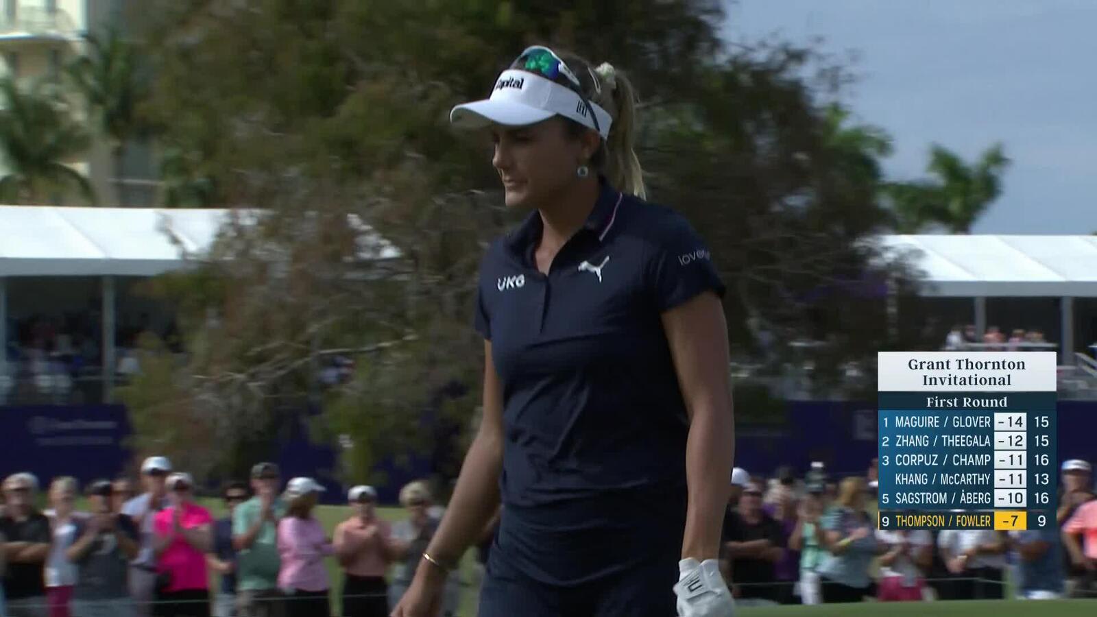 Lexi Thompson curls in birdie putt at Grant Thornton