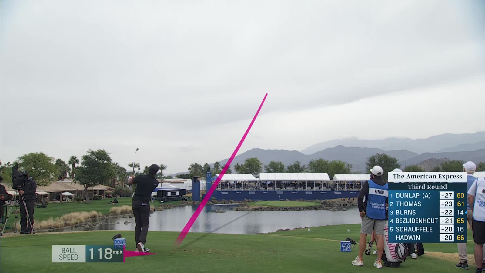 Tony Finau's impressive tee shot and birdie at The American Express