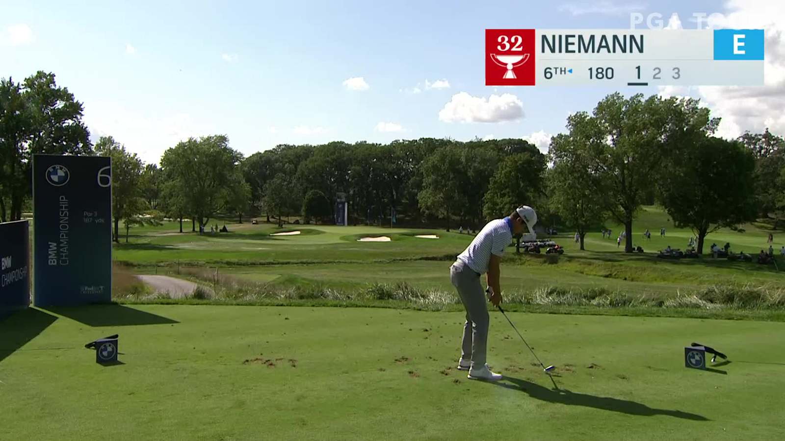 Joaquin Niemann makes birdie on No. 6 in Round 1 at BMW Championship