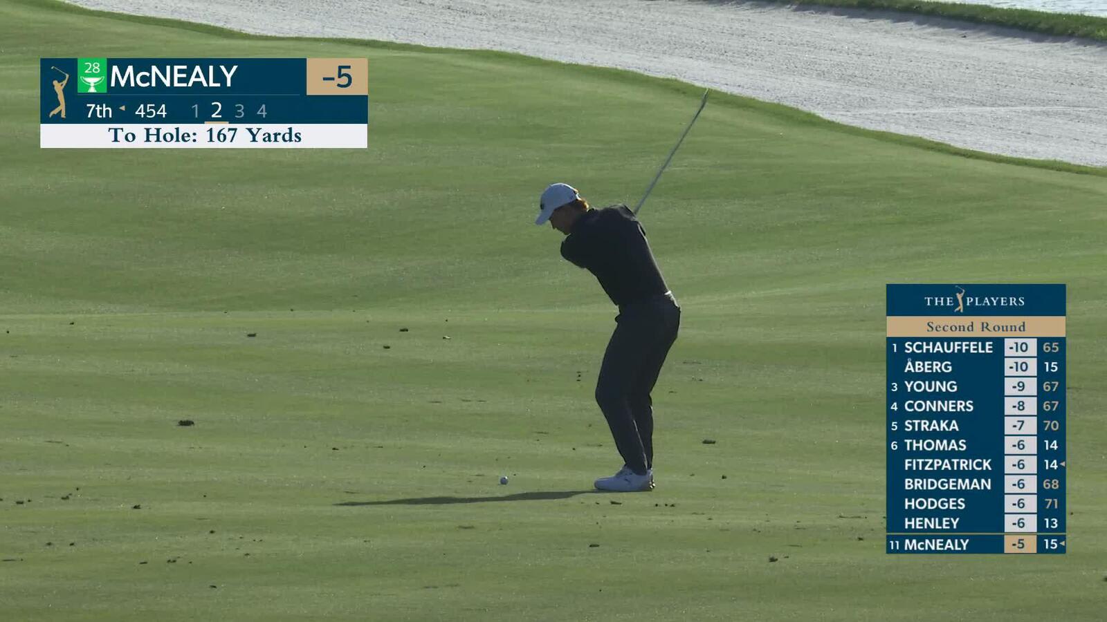 Maverick McNealy hits 168-yard approach to 7 feet, sets up birdie on No. 7 at THE PLAYERS