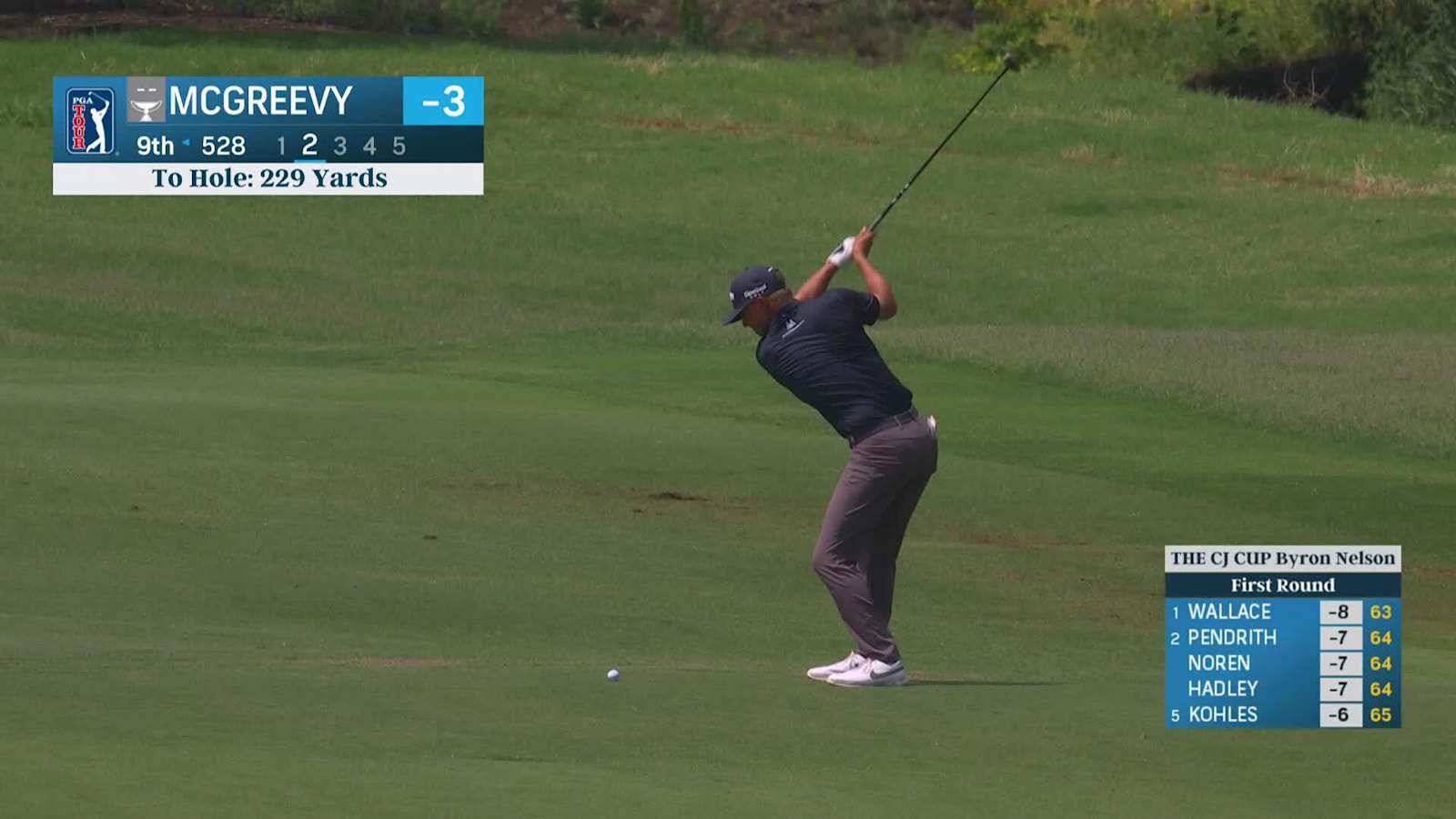 Max McGreevy hunts flag with fairway wood and birdies at CJ CUP Byron Nelson