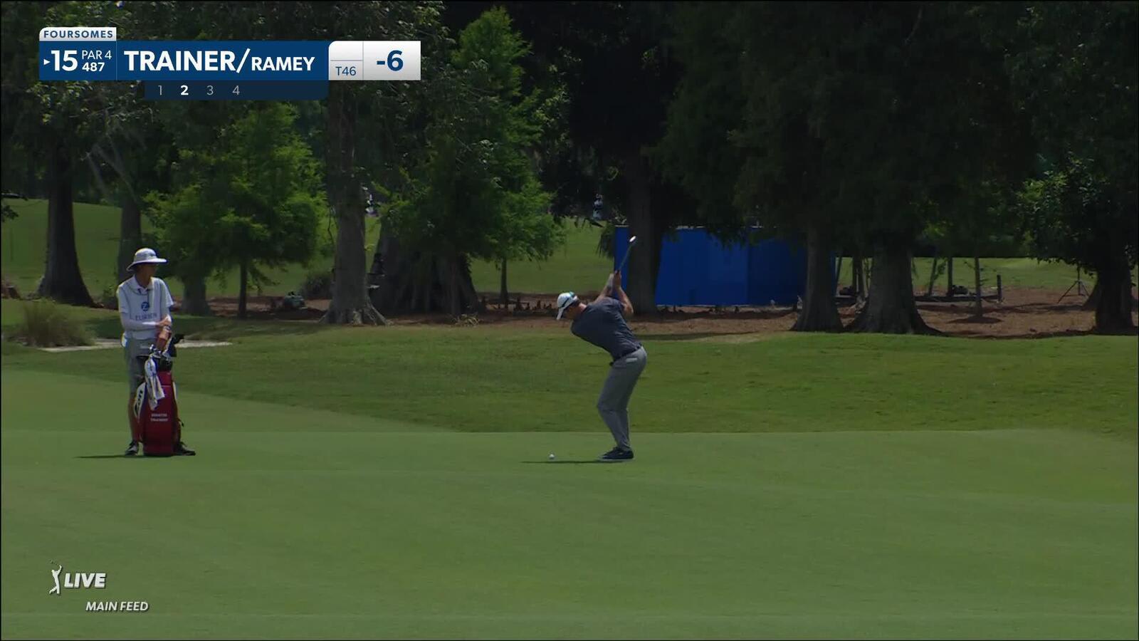 Martin Trainer dials in approach to yield birdie at Zurich Classic