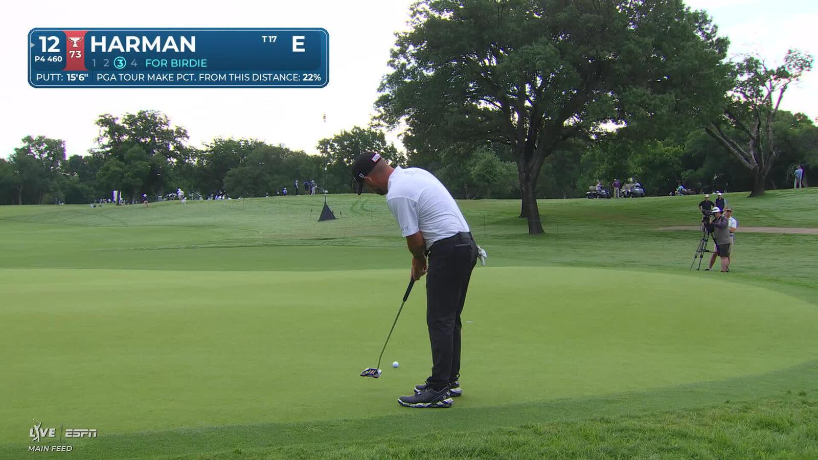Brian Harman's 170-yard bunker shot sets up birdie on No. 12 at Charles Schwab