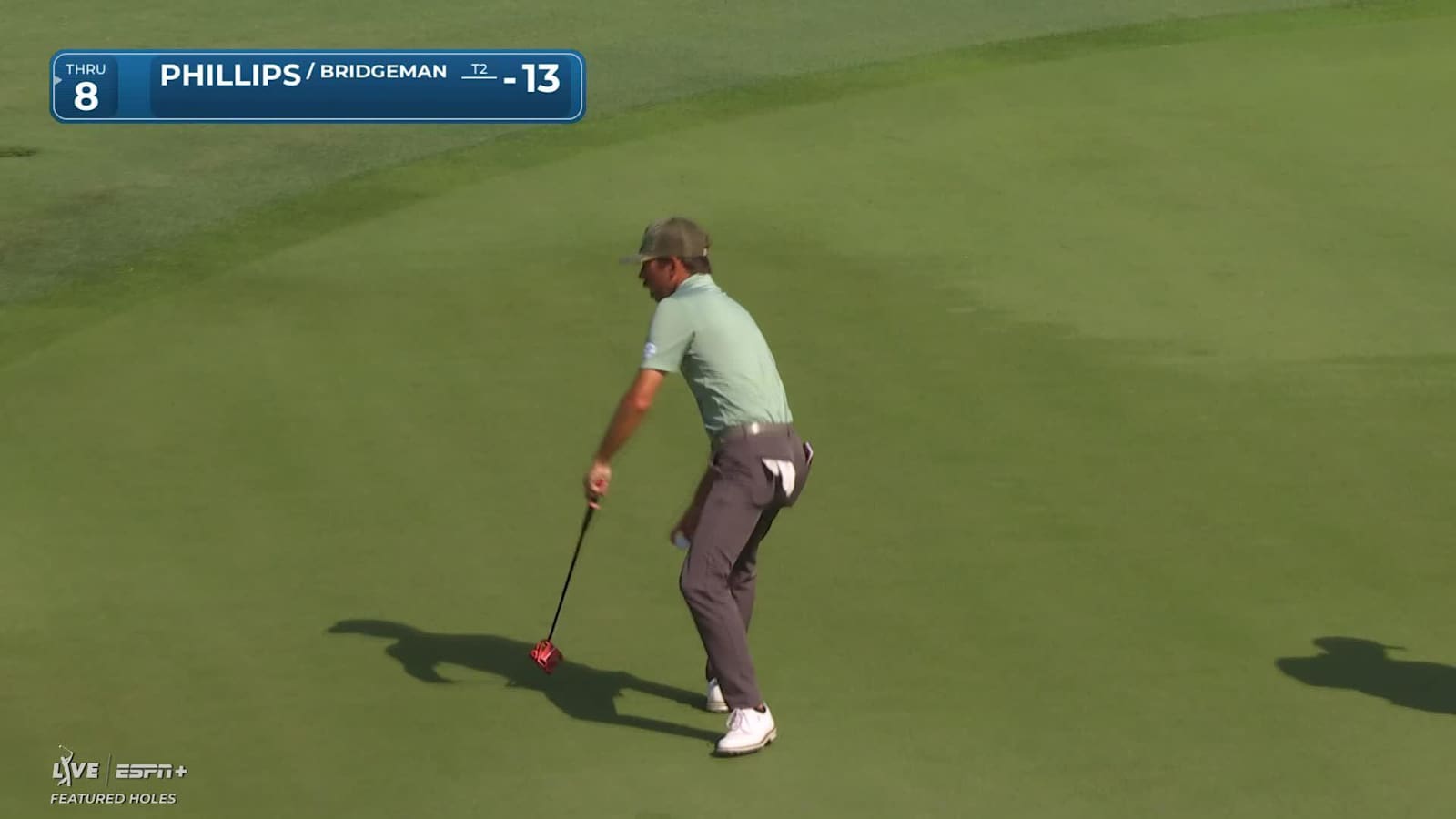 Chandler Phillips knocks in birdie putt for Team Jacob Bridgeman/Chandler Phillips at Zurich Classic