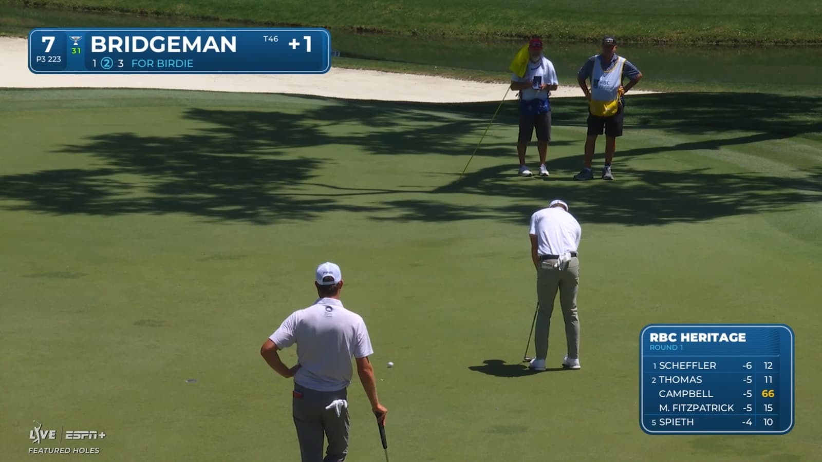Jacob Bridgeman makes birdie putt at RBC Heritage