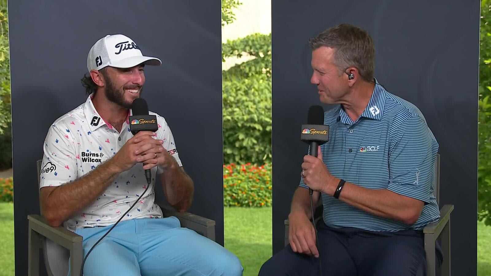 Max Homa speaks after setting course record in Round 2 at BMW Championship