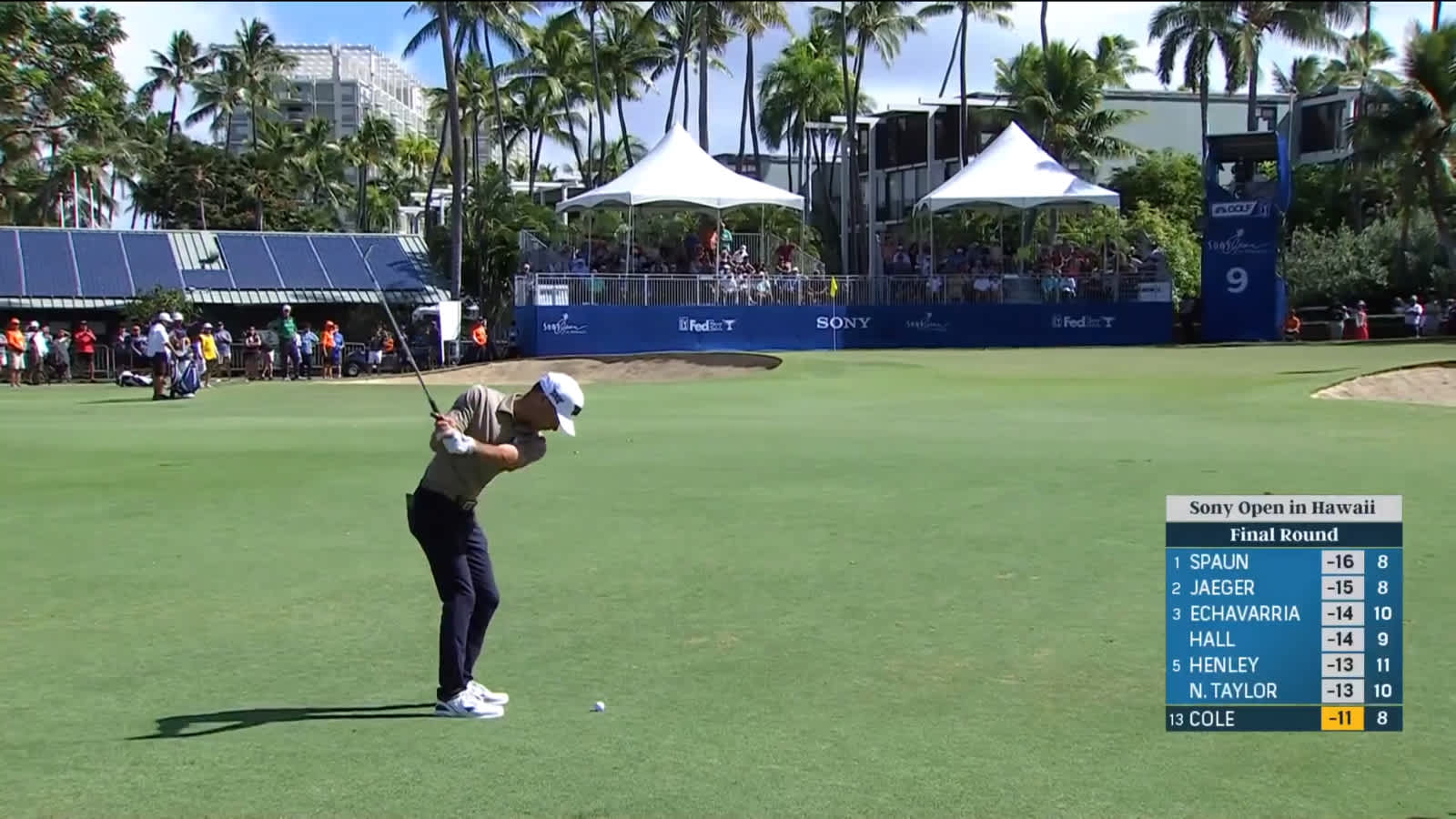 Eric Cole hits great pitch shot setting up third consecutive birdie at Sony Open