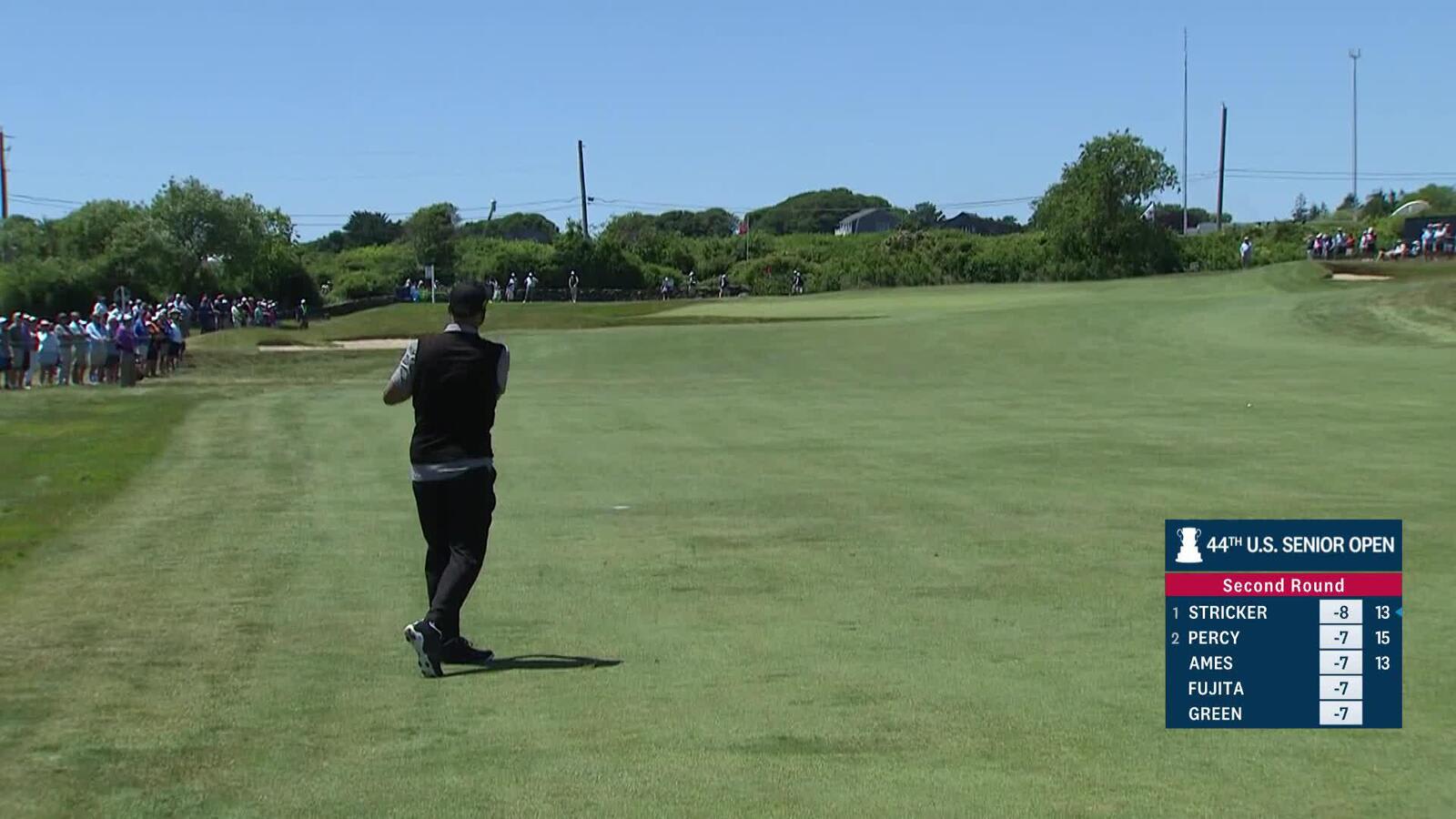 Rocco Mediate nearly holes out eagle from 163 yards at 2024 U.S. Senior Open