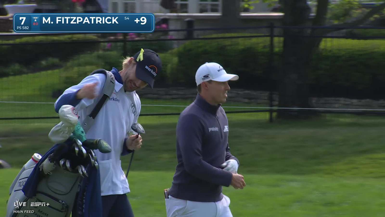 Matt Fitzpatrick drains eagle putt at the Memorial