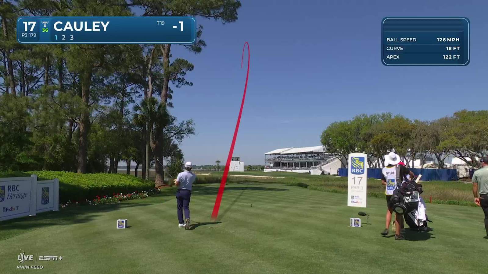Bud Cauley's marvelous tee shot sets up birdie at RBC Heritage