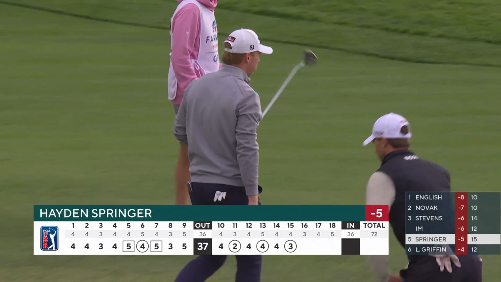 Hayden Springer makes 18-footer for birdie at Farmers