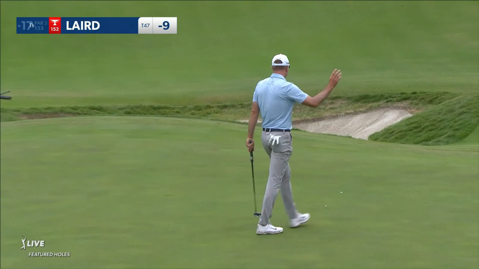Martin Laird makes 10-foot putt for birdie at AT&T Byron Nelson