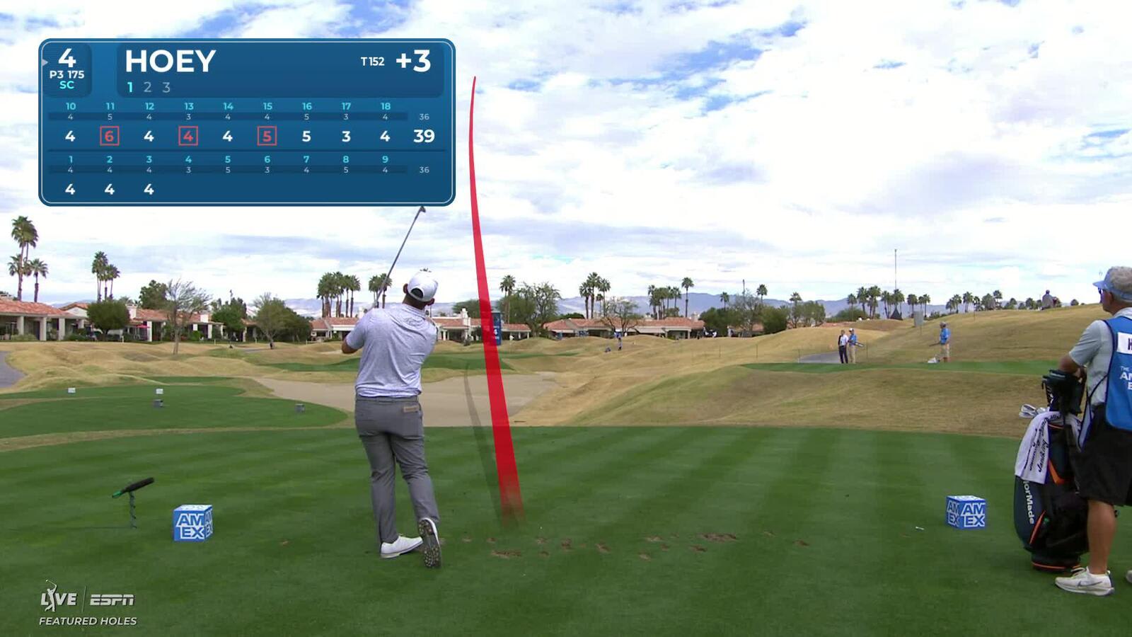 Rico Hoey hits 175-yard tee shot to 13 feet, sets up birdie on No. 4 at The American Express