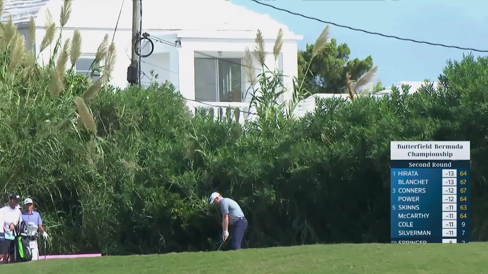 Hayden Springer hits tee shot to 6 feet, sets up birdie on No. 13 at Butterfield Bermuda