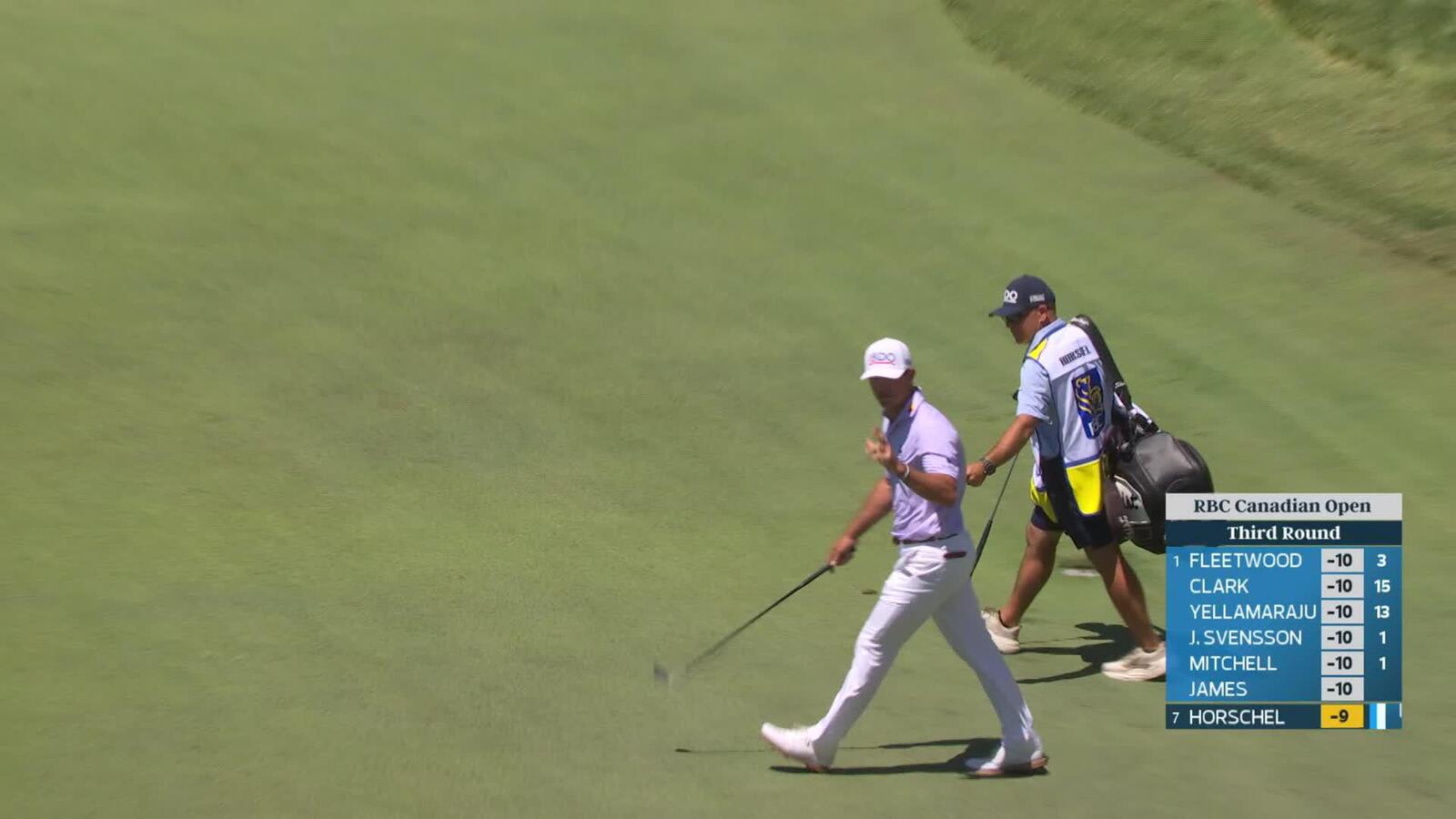 Billy Horschel holes 99-foot shot from rough for birdie on No. 17 at RBC Canadian