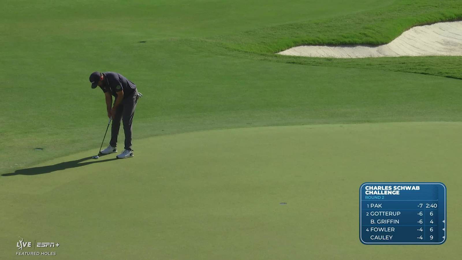 Mark Hubbard makes birdie on No. 8 at Charles Schwab