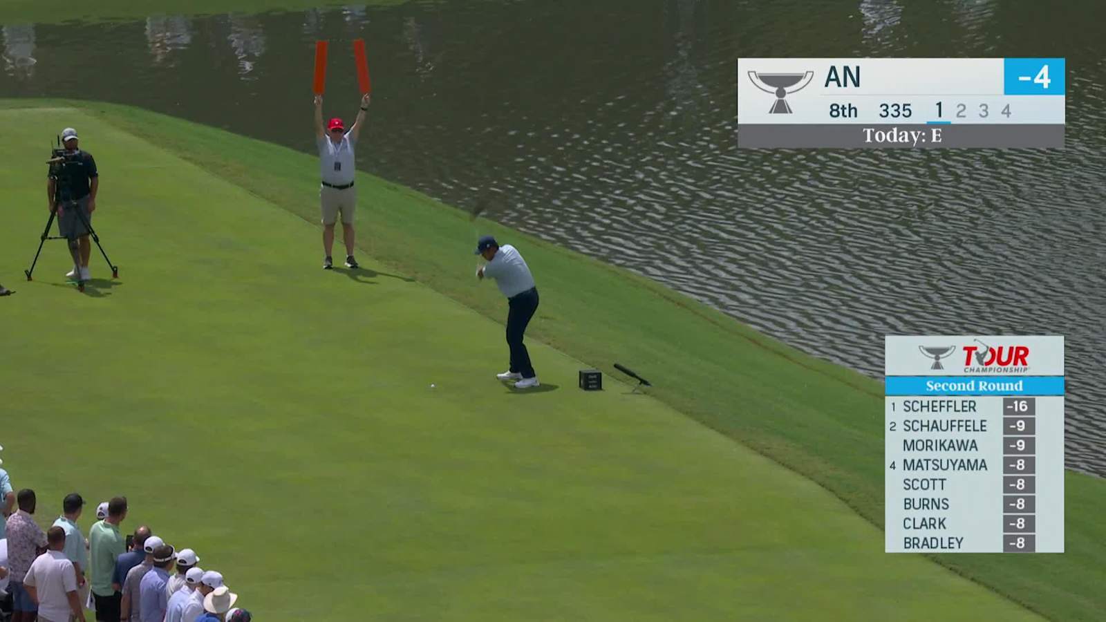 Byeong Hun An drives the par-4 to set up birdie at TOUR Championship